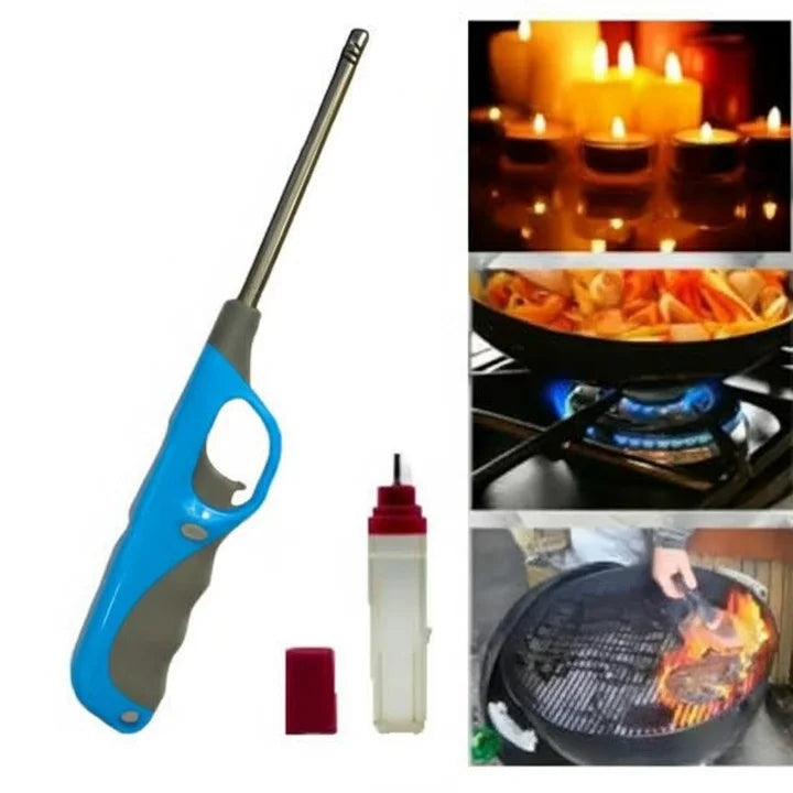 Refillable Electronic Gas Lighter | Kitchen, Stove & Outdoor Ignition Tool (Random Color)