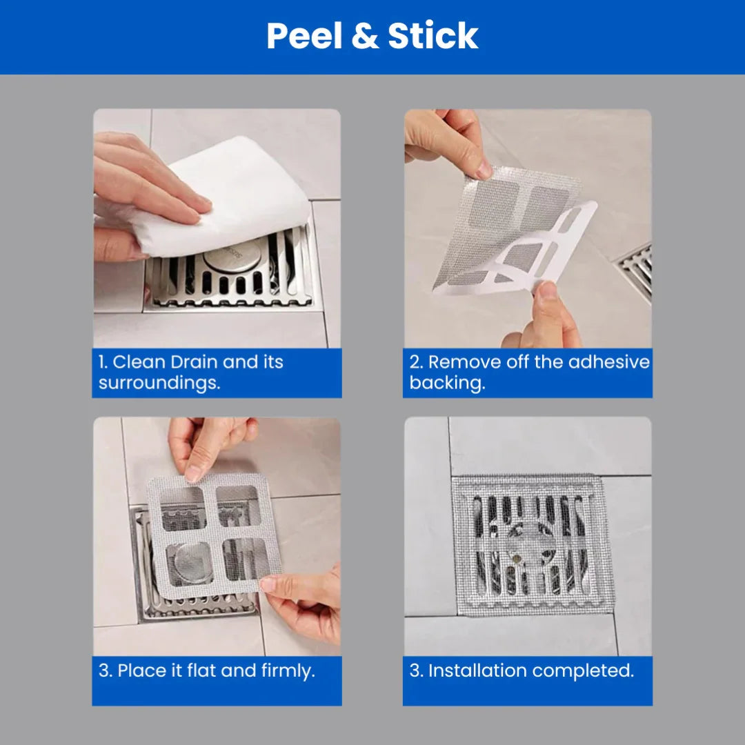 Anti-blocking Filter Screen Disposable Floor Drain Sticker Hair Catcher Drain Stopper Cover Kitchen Bathroom Accessories