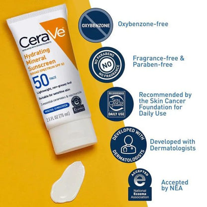 CeraVe 4-in-1 Skincare Kit | Night Cream, Sunblock, Cleanser & Serum for Radiant Skin