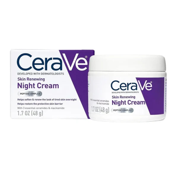 CeraVe 4-in-1 Skincare Kit | Night Cream, Sunblock, Cleanser & Serum for Radiant Skin